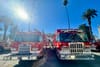 Riverside Fire Department Trucks Recreate Historic Photo at Courthouse
