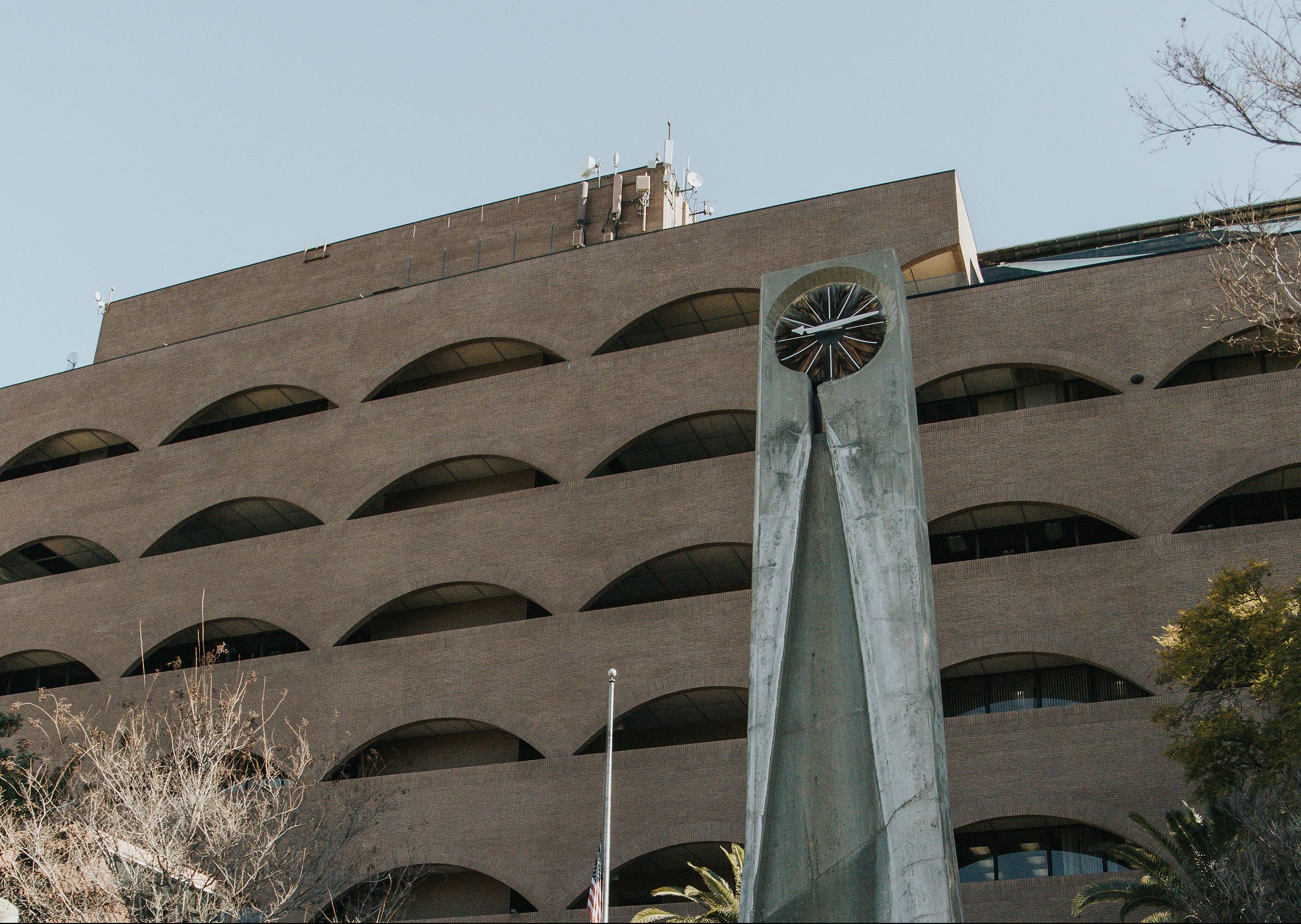 A photo of the entrance to Riverside City Hall.